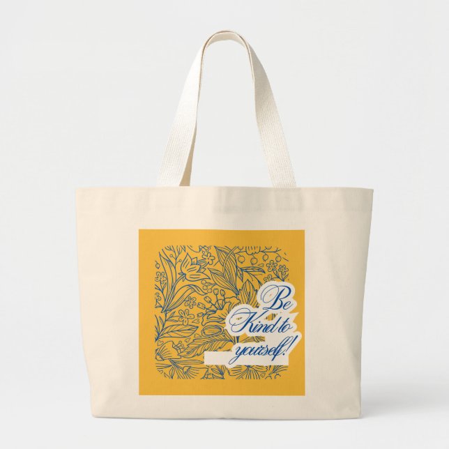 Fresh Lemon Pattern Tote Bag – Citrus Summer Desig (Front)