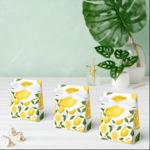 Fresh Lemon Pattern with Leaves & Blossoms