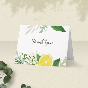 Fresh lemon thank you card