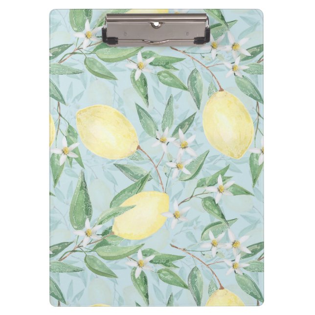 Fresh lemon yellow citrus clipboard (Front)