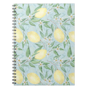 Fresh lemon yellow citrus notebook