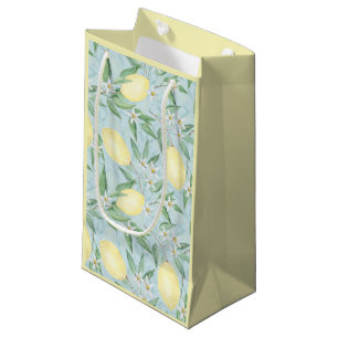 Fresh lemon yellow citrus small gift bag
