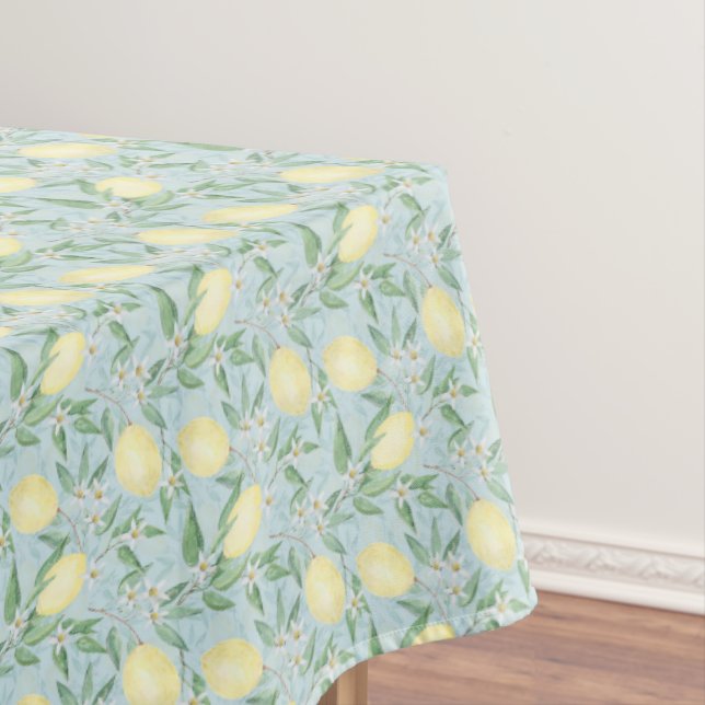 Fresh lemon yellow citrus tablecloth (In Situ)