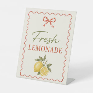 Fresh Lemonade Italian Market Baby Shower  Pedestal Sign