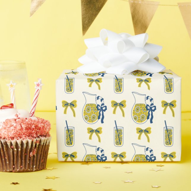 Fresh Lemonade Pattern Wrapping Paper Roll (Birthday Party)