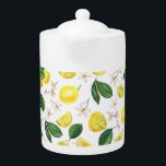 Fresh Lemons Floral Citrus Fruits Summer Pattern<br><div class="desc">Freshen up your kitchen this summer with this gorgeous green and yellow citrus lemons pattern.</div>