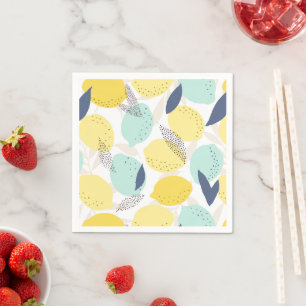 Fresh Lemons Pattern Napkin