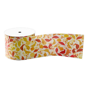 Fresh Lemony Love Citrus Foliage Wedding Grosgrain Ribbon