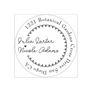 Fresh Lemony Love Citrus Foliage Wedding Rubber Stamp