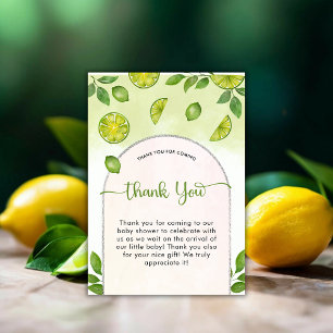 Fresh Lime Citrus Gender Neutral Books for Baby Thank You Card