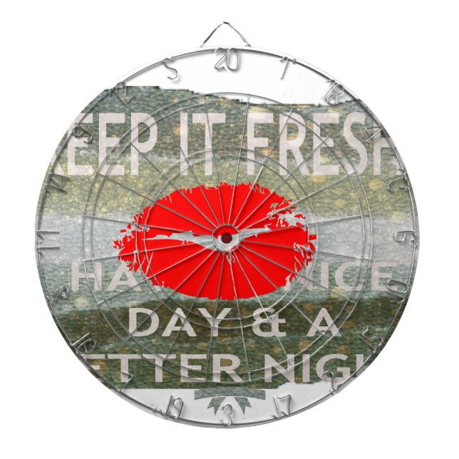 Fresh Lips, Uplifting Vibes: 'Keep It Fresh & Nice Dartboard (Front)