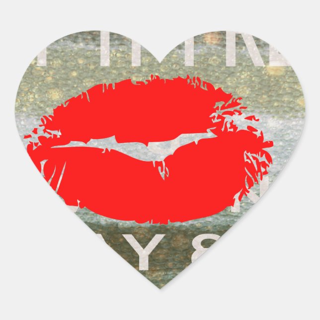 Fresh Lips, Uplifting Vibes: 'Keep It Fresh & Nice Heart Sticker (Front)