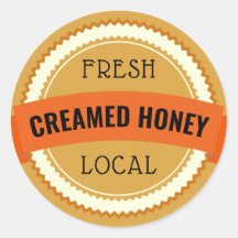 Fresh Local Creamed Honey Jar Amber