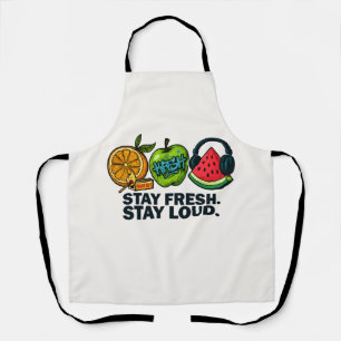 Fresh & Loud Pop‑Art Fruit  Apron