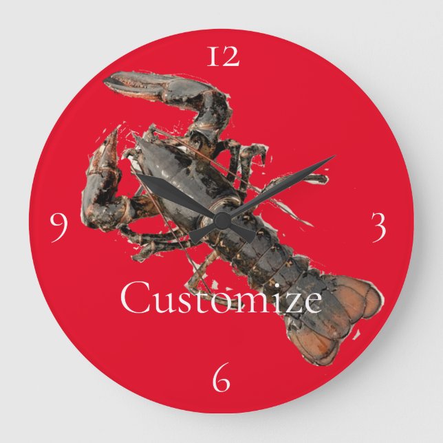 Fresh Maine Lobster Thunder_Cove Large Clock (Front)