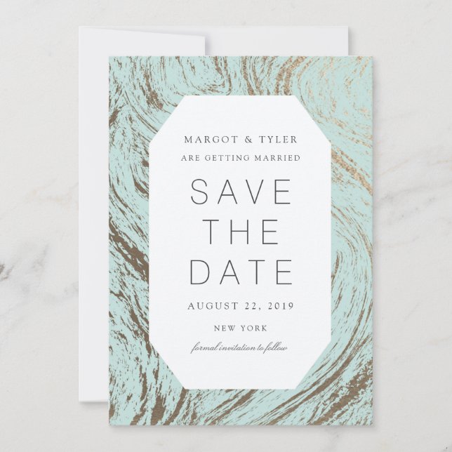 Fresh Marble / Save the Date (Front)