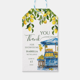 Fresh Market Citrus Lemon Bridal Shower Thank you  Gift Tags
