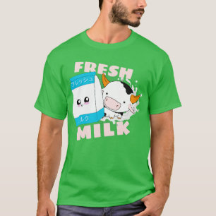 Fresh Milk Kawaii Cow Milk Bag Japan T-Shirt