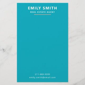 Fresh & Modern Real Estate Agent Realtor Stationery