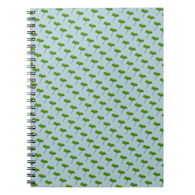 Fresh modern romantic poppy flower floral print spiral notebook (Front)