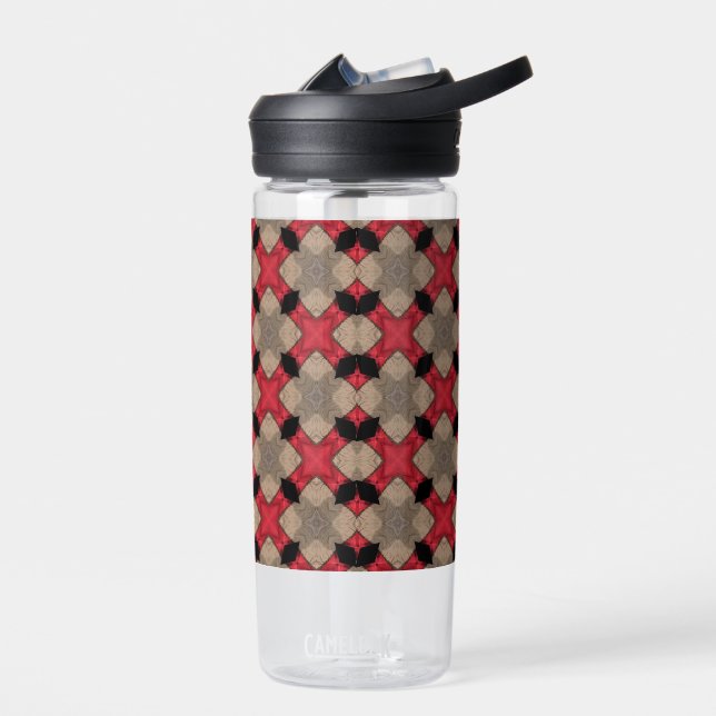 Fresh, Modern Scottish Plaid Water Bottle (Left)