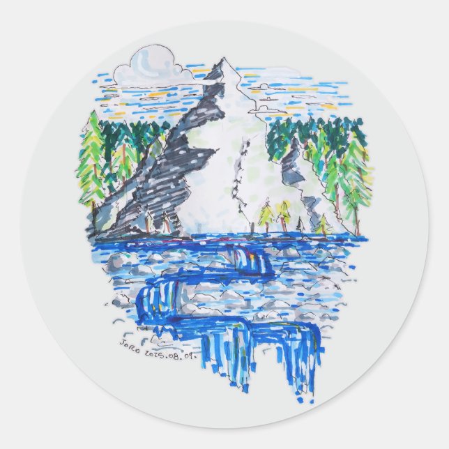 Fresh Mountain Classic Round Sticker (Front)