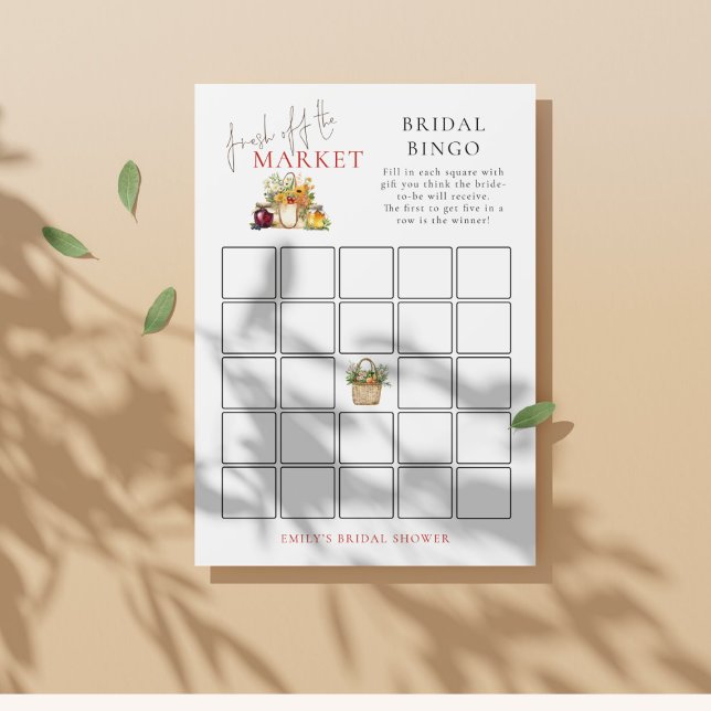 Fresh off Market Bingo Bridal Shower Game Card (Creator Uploaded)