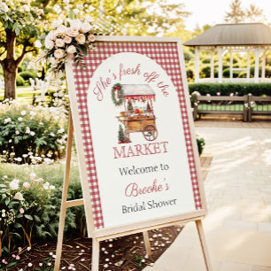 Fresh off market Christmas Bridal Shower welcome Poster