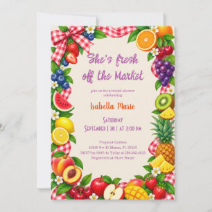 Fresh Off Market Farmers Bridal Shower Invitation