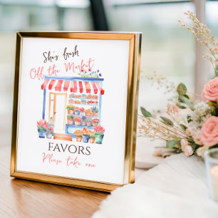 Fresh Off Market Floral Bridal Shower Favour Poster