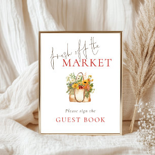 Fresh off Market Guest Book Sign Bridal Shower