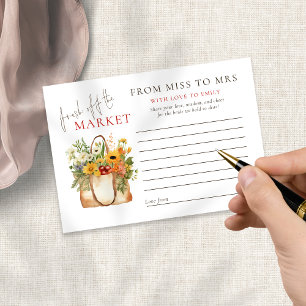 Fresh Off Market Well Wishes Bride Bridal Shower Enclosure Card