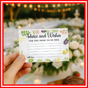  Fresh Off the Market Advice Card   Bridal Shower 