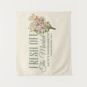 Fresh Off the Market Banner Custom She's Fresh Off Tapestry