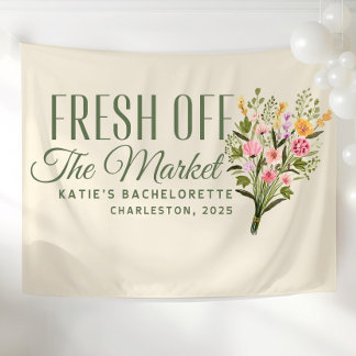 Fresh Off the Market Banner Custom She's Fresh Off Tapestry