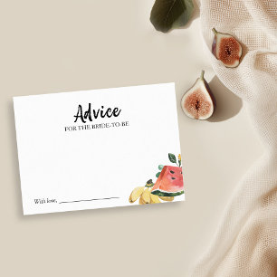 Fresh Off The Market Bridal Shower Advice Card