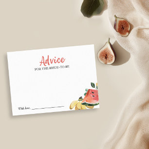 Fresh Off The Market Bridal Shower Advice Card