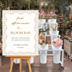Fresh off the Market Bridal Shower Bloom Bar Poster