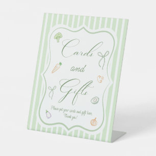 Fresh Off the Market bridal Shower Cards & Gifts Pedestal Sign