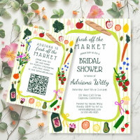 FRESH OFF THE MARKET Bridal Shower CUSTOM QR Code 