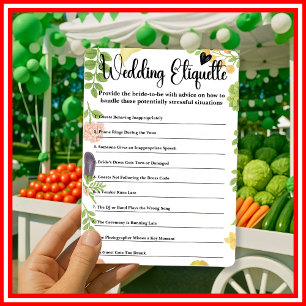 Fresh Off The Market Bridal Shower Enclosure Card