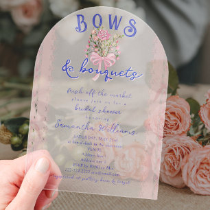 Fresh Off The Market Bridal Shower Farmers Market Acrylic Invitations