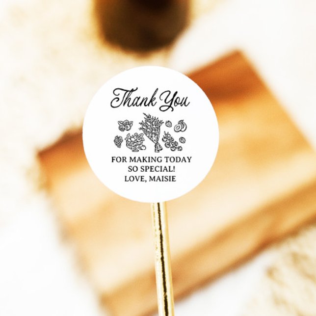 Fresh Off The Market Bridal Shower, Farmers Market Classic Round Sticker (Creator Uploaded)