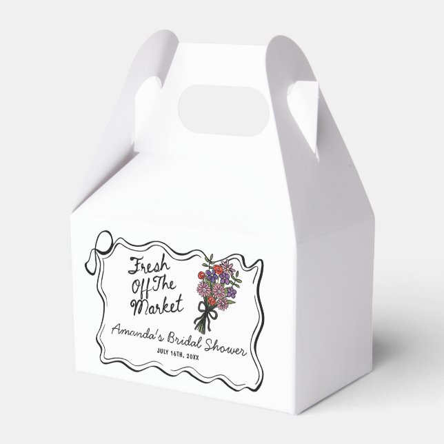Fresh Off The Market Bridal Shower  Favour Box (Front Side)