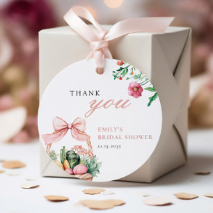 Fresh Off The Market Bridal Shower Favour Tags