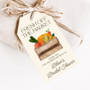 Fresh Off The Market Bridal Shower Gift Tags