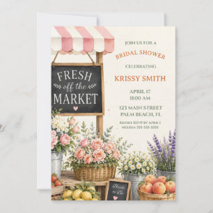 Fresh Off the Market Bridal Shower Invitatio Invitation