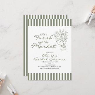 Fresh off the Market Bridal Shower Invitation