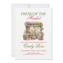 Fresh Off the Market Bridal Shower Invitation