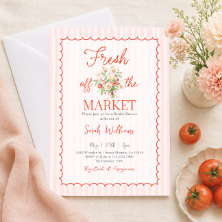 Fresh Off the Market Bridal Shower Invitation